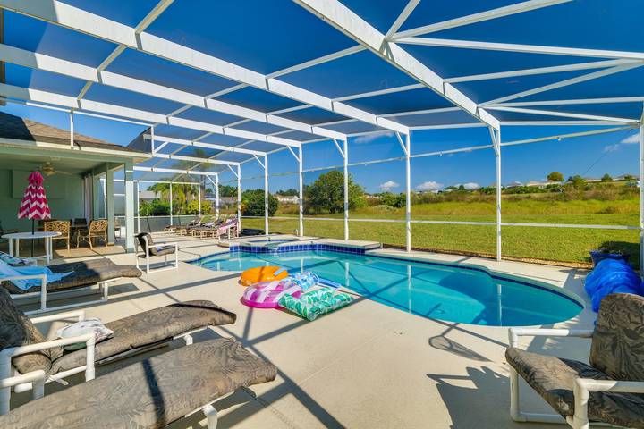 Große Villa – in der Nähe von Disney mit erweiterter Terrasse und Blick auf den Golfplatz in Highlands Reserve (FL), Zentral Florida