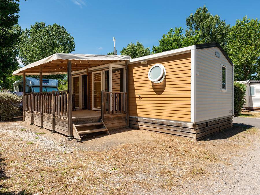 Flower Camping Le Rochelongue - Mobile home 4 persons - Mobile-home Premium 28m² - 2 bedrooms - Tv + air conditioning + dishwasher 4 people in Cap d'Agde, Agde