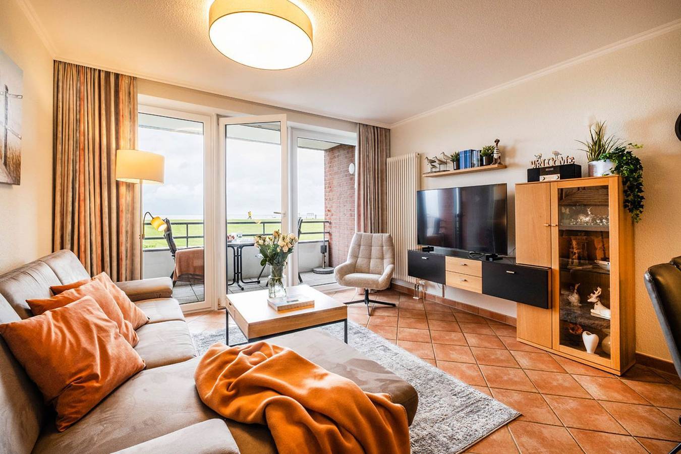 Ganze Wohnung, Ferienwohnung für 2 Personen direkt am Nordseedeich in Hauptstrand Büsum, Dithmarschen