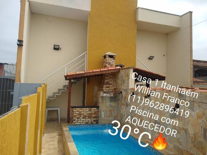 Casas e apartamentos de temporada para 15 pessoas, com piscina e terraço e ainda vista, com animais de estimação em Itanhaém