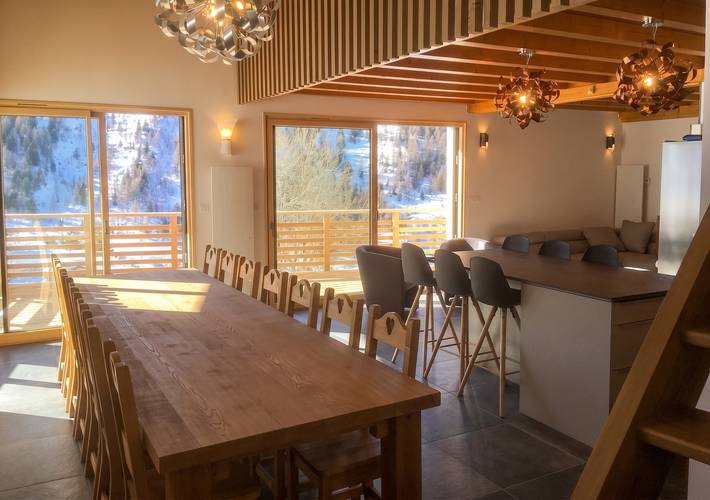 Gîte pour 15 personnes, avec jardin et terrasse à Valmeinier - 4