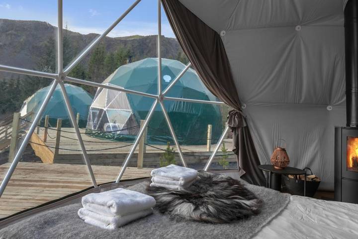 Bungalow für 4 Personen, mit Garten und Terrasse sowie Ausblick in Island - 3