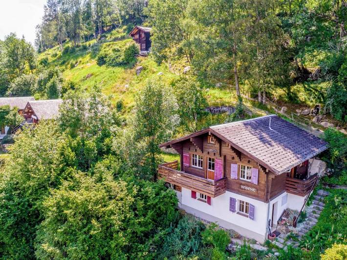 Chalet voor 7 personen, met balkon en sauna in Fiesch