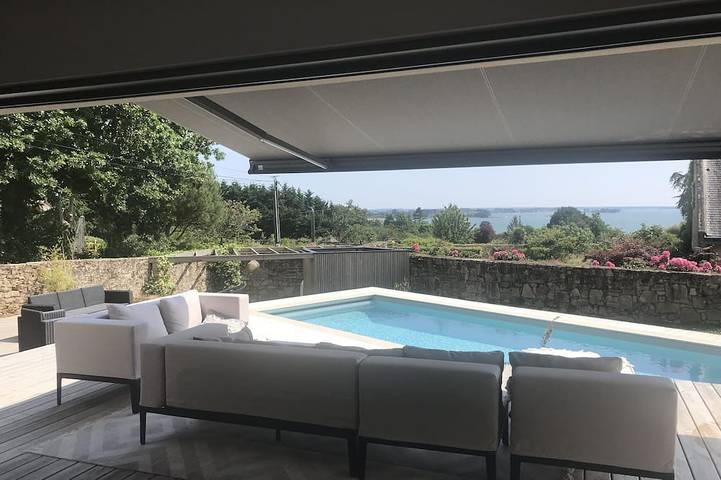 Location de vacances pour 10 personnes, avec jardin dans Plage Pen Boc H Arradon