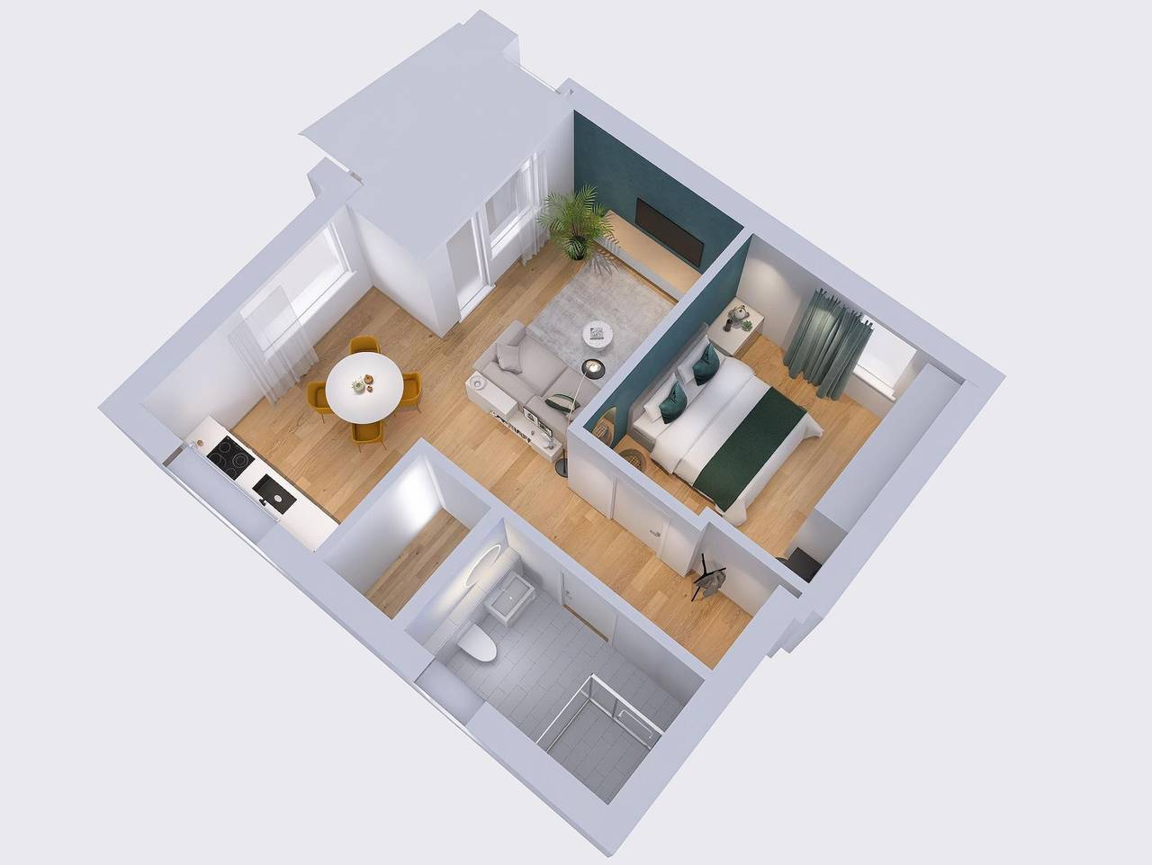 Ganze Ferienwohnung, Ferien- und Apartmenthaus am Kaiser-Wilhelm-Park - Appartement mit Balkon/Terrasse in Detmold, Kreis Lippe