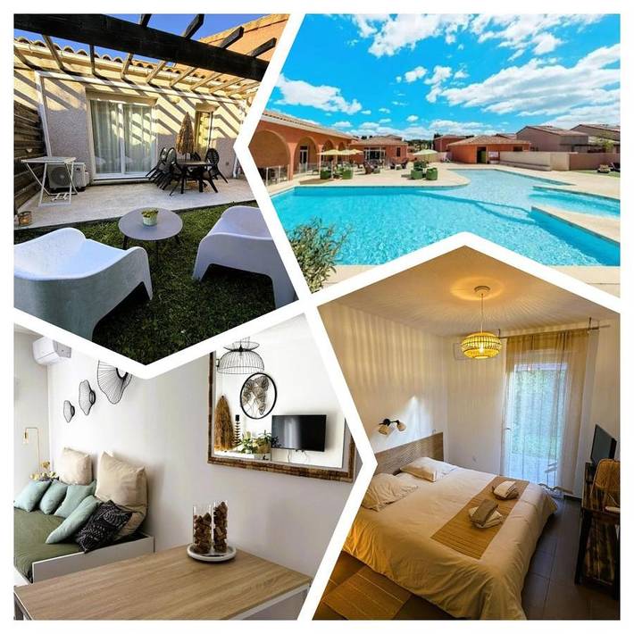 Apartamento de vacaciones para 4 personas, con piscina y piscina para niños además de jardín y sauna - 1