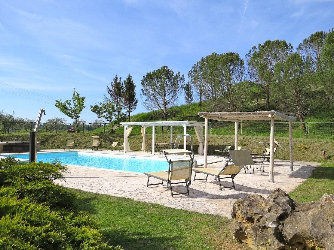 Haus mit privatem Pool inmitten der Olivenbäume von Siena in Rapolano Terme, Chianti