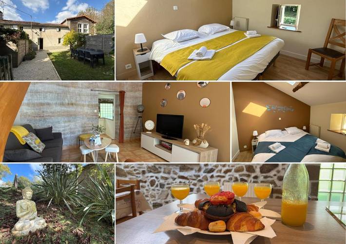 Location de vacances pour 8 personnes, avec vue ainsi que vue sur le lac et jardin à La Forêt-sur-Sèvre - 2