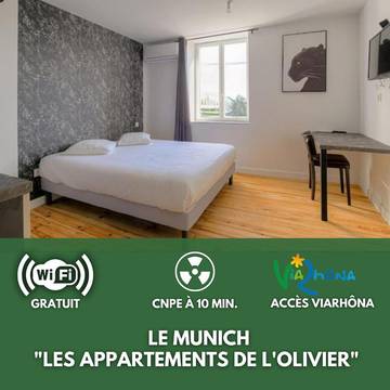 Gîte pour 2 personnes, avec terrasse et vue à Loyettes