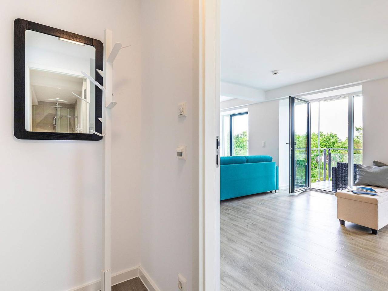 Ganze Wohnung, Fewo Dünenwald: Gemütliches Apartment 65 m² mit Meerblick für kleine Familien in Prora, Binz