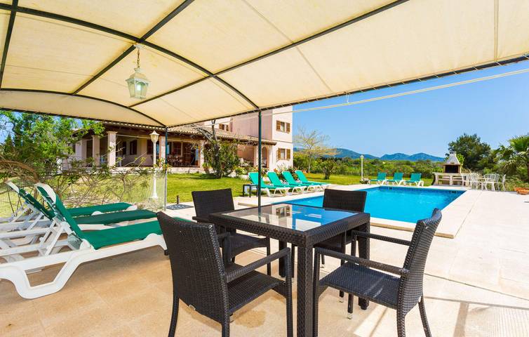 Apartment mit Meerblick, Terrasse, Pool und Küche - 2,5 km zum Strand Sa Marjal in Son Servera, Mallorca Osten
