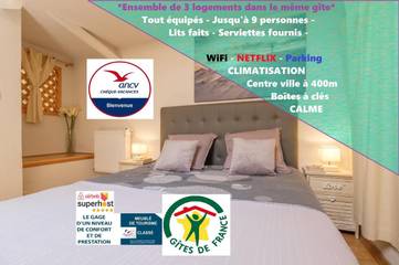 Gîte pour 9 personnes, avec vue à Pallud