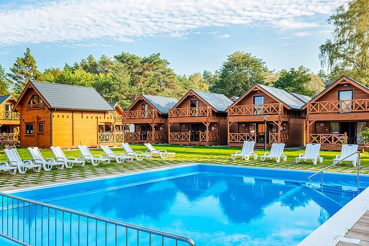 Ferienhaus für 6 Personen, mit Balkon und Sauna sowie Garten in Polnische Ostsee