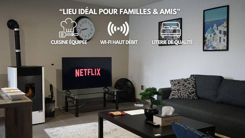 Gîte pour 4 personnes, avec terrasse et vue à Boussu