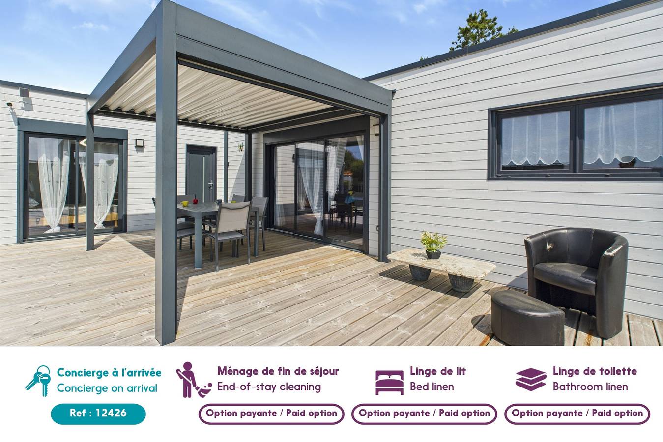 Chalet pour 6, résidence avec piscine in Bretignolles-sur-Mer, Loiredal