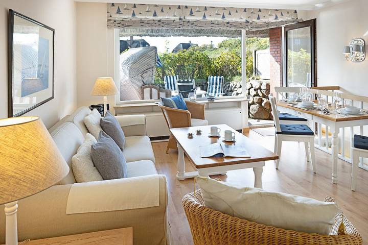 Ferienwohnung für 4 Personen, mit Ausblick und Balkon/Terrasse sowie Sauna und Terrasse, mit Haustier in List (Sylt) - 2