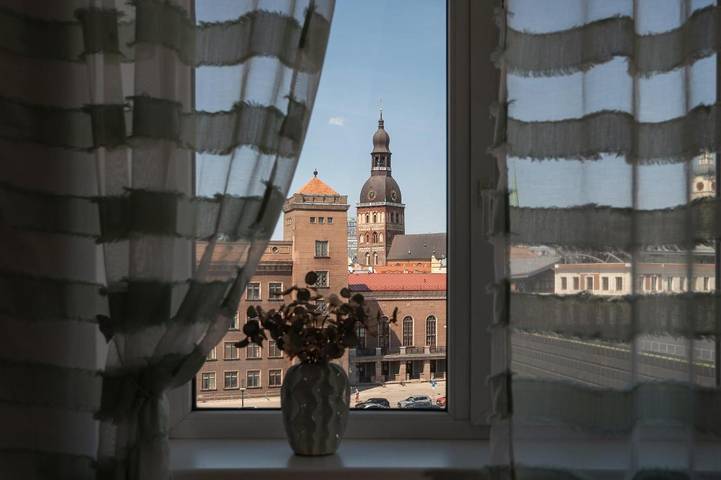 Ferienwohnung für 4 Personen, mit Ausblick in Riga