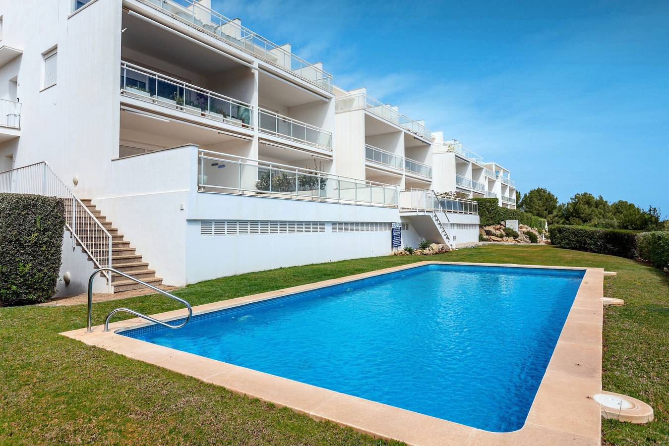 Ganze Wohnung, Ferienwohnung 'Vista Faváritx' mit Gemeinschaftspool, Wlan und Klimaanlage in Coves Noves, Es Mercadal