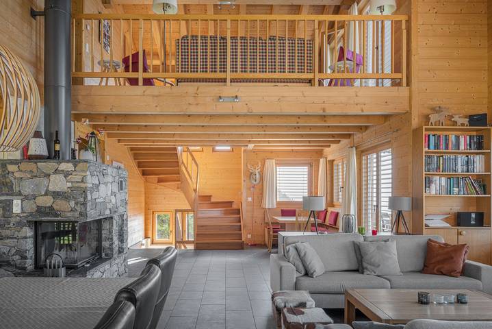 Ferienhaus für 10 Personen, mit Balkon/Terrasse und Balkon sowie Sauna und Ausblick, mit Haustier in der Aletsch Arena - 4