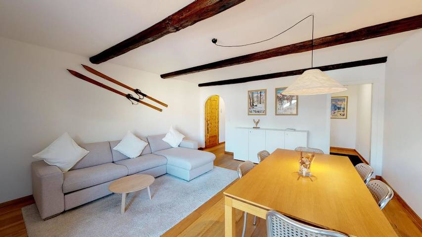 Ferienwohnung für 3 Personen, mit Ausblick und Balkon in Samedan - 4