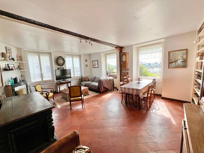 Familienhaus mit Terrasse und Blick auf die Loire in Saint-Denis-de-l'Hôtel, Loire-Tal