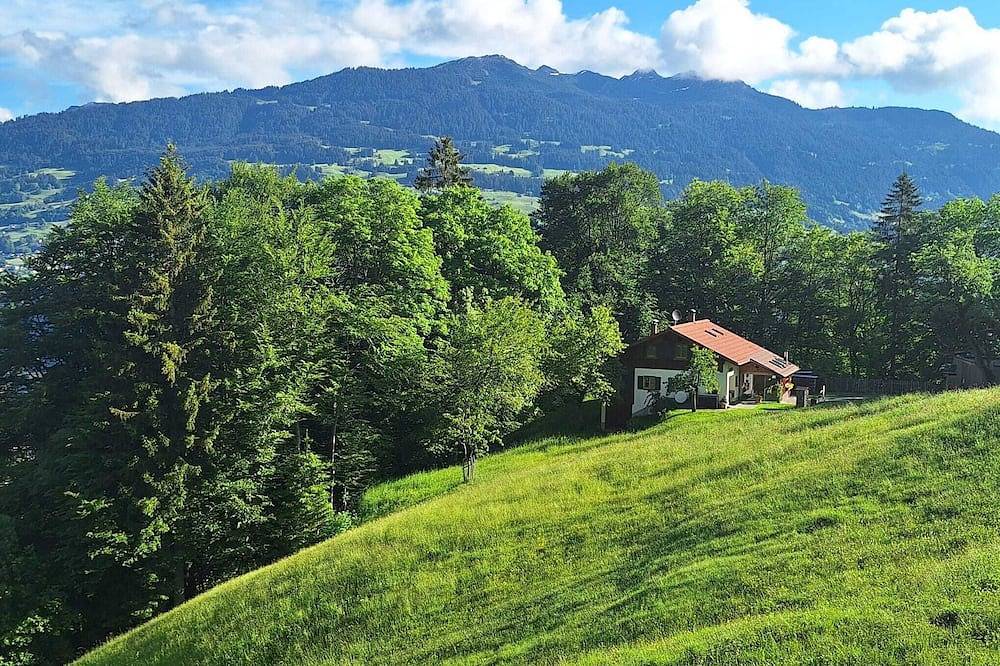 Ferienhaus mit Wintergarten und Kamin u. Gartengrill in Alleinlage in den Bergen in Rätikon Gebirgsgruppe, Tschagguns