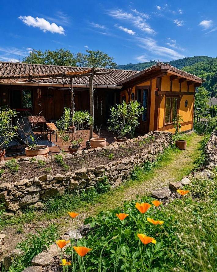 Maison de campagne pour 2 personnes, avec vue ainsi que jardin et terrasse