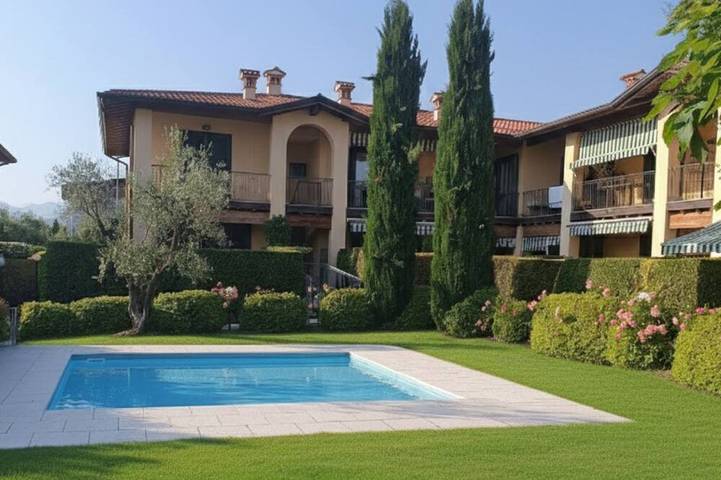 Ferienwohnung für 4 Personen, mit Garten und Balkon sowie Pool