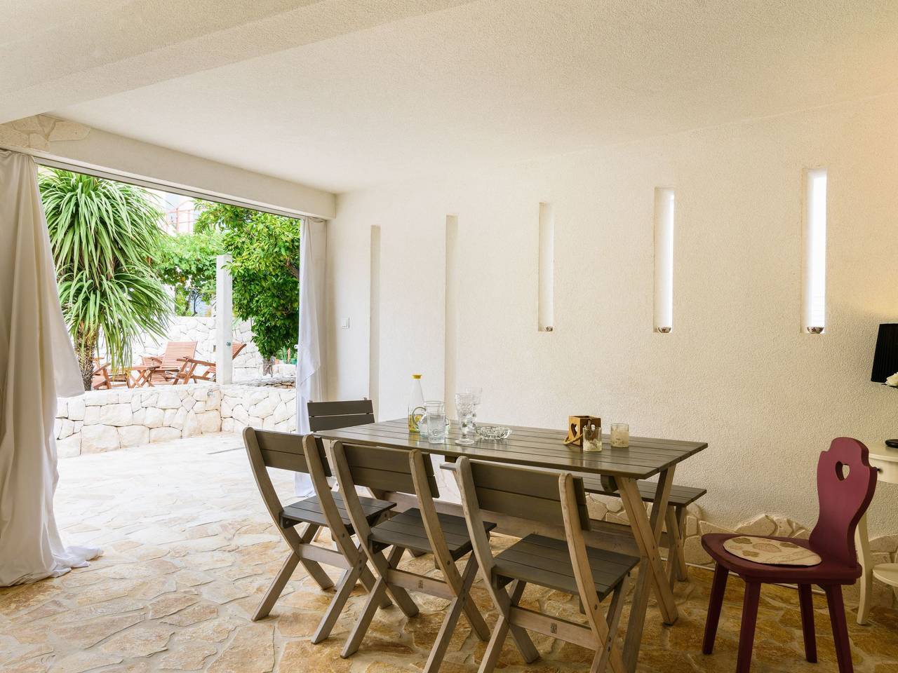 Finca mit Blick auf das Wasser in Arbanija, Ciovo