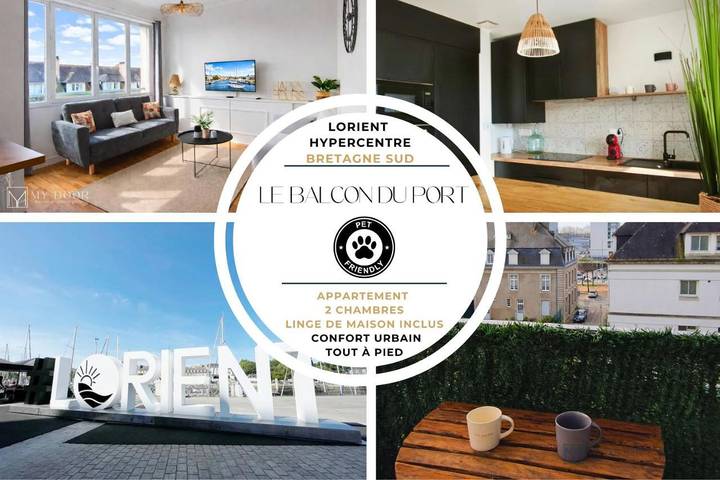 Location de vacances pour 4 personnes, avec vue et balcon, animaux acceptés à Lorient