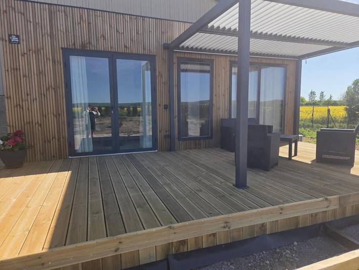 Camping pour 2 personnes, avec Terrasse ainsi que Jardin et Vue