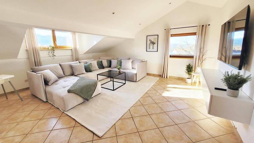 Ferienwohnung für 4 Personen, mit Garten und Sauna sowie Ausblick