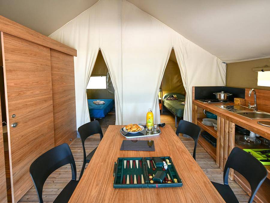 Camping Le Parc de Bormes - Lodge 4 personen - 2 slaapkamers, foto 8