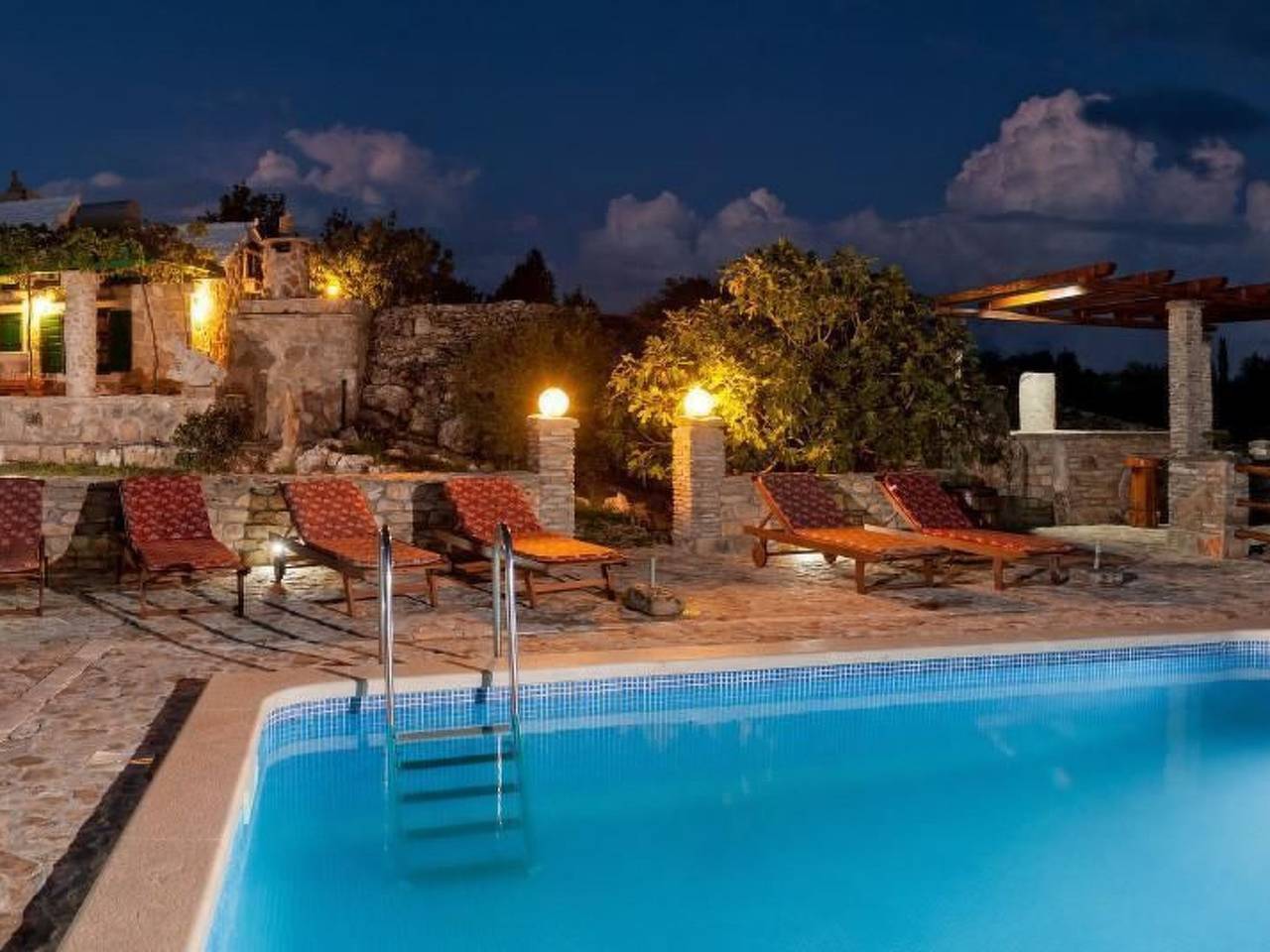 Ranch Visoka in Selca mit Panoramablick aufs Meer in Selca, Povlija, Selca und Sumartin