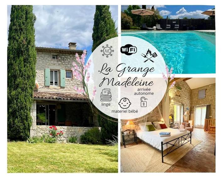 Location de vacances pour 4 personnes, avec jardin et piscine, adapté aux familles à Beaulieu (Largentière)