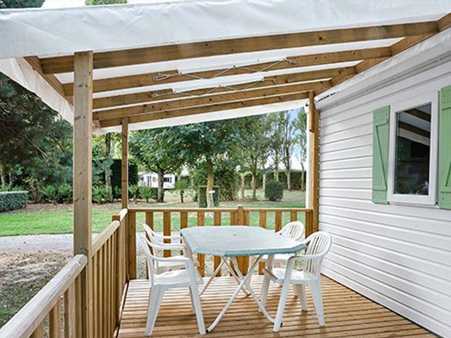 Camping Le Clos Cottet - Mobilheim 6 personen - Comfort Xl | 2 Zi. | 4/6 Pers. | Erhöhte Terrasse in Angles, Vendée