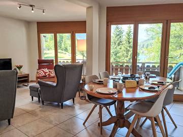 Gîte pour 6 personnes, avec vue sur le lac et balcon dans Champex-Lac