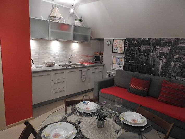 Apartament wakacyjny dla 6 osób, z widok i balkon oraz basen, zwierzęta dozwolone w Żarnowska