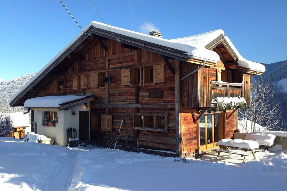 Grand chalet familial, vue sur massif du Mont-Blanc, Saint-Nicolas-de-Véroce in Saint-Gervais-les-Bains, Pays du Mont-Blanc