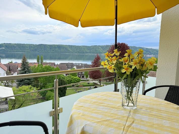 Ferienwohnung für 4 Personen, mit Balkon und Seeblick sowie Ausblick in Sipplingen