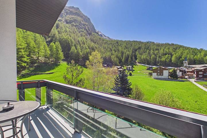 Ferienhaus für 3 Personen, mit Balkon und Garten in Saas-Almagell