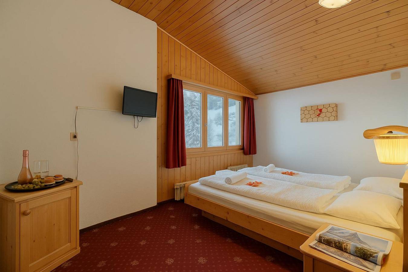 Hotel Relais Alpin Twin Room Ski In-Out 6 in Les Mosses, Ormont-Dessous