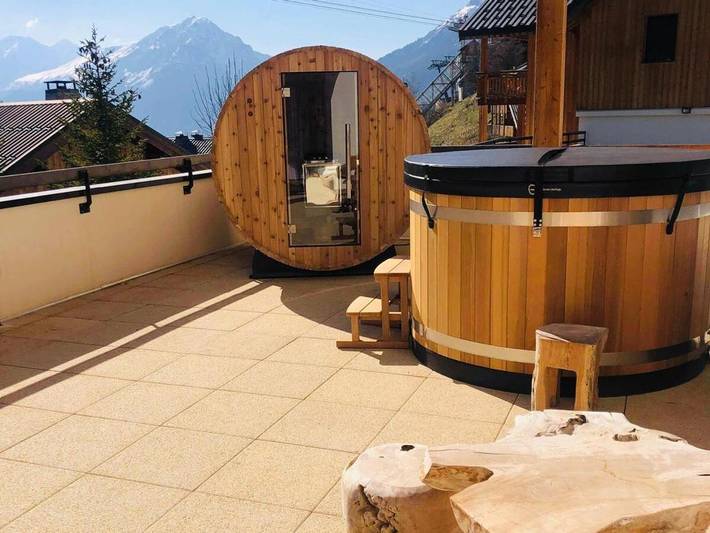 Appartement de vacances pour 6 personnes, avec Jacuzzi et Sauna