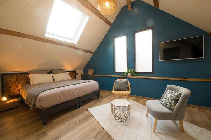 Location de vacances pour 6 personnes, avec terrasse et jacuzzi ainsi que jardin et sauna à Ménilles - 4