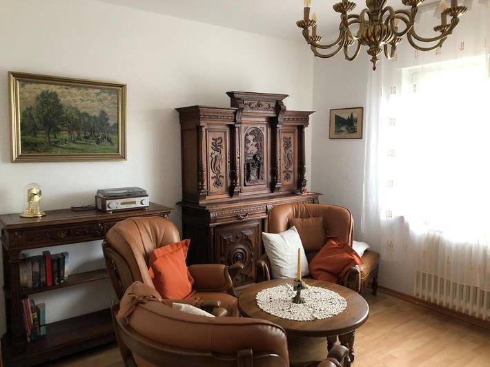 Ferienwohnung für 3 Personen, mit Ausblick und Garten