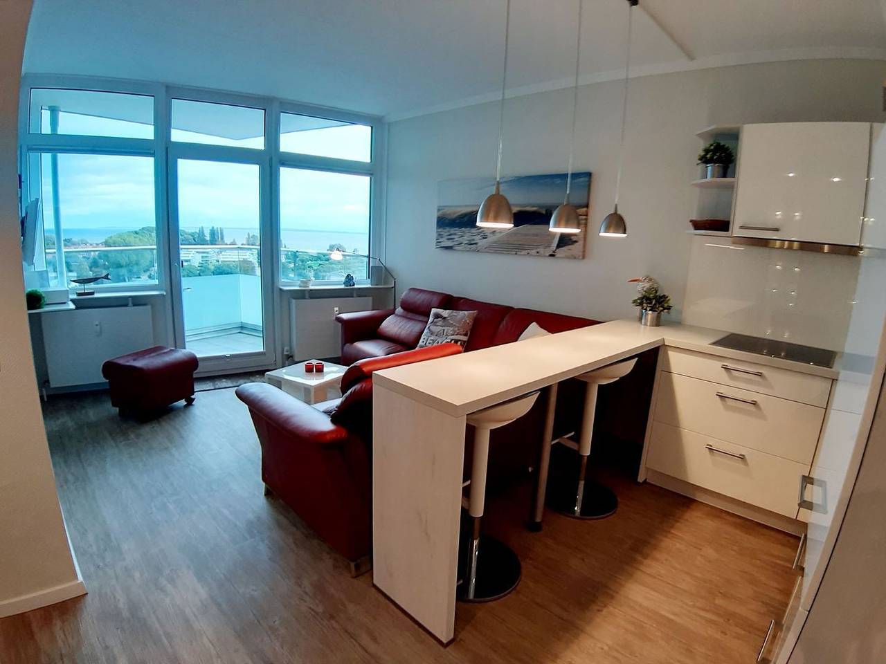 Ganze Wohnung, Urlaub mit Rundum-Meerblick – direkt an der Seebrücke von Pelzerhaken in Südstrand Pelzerhaken, Ostholstein