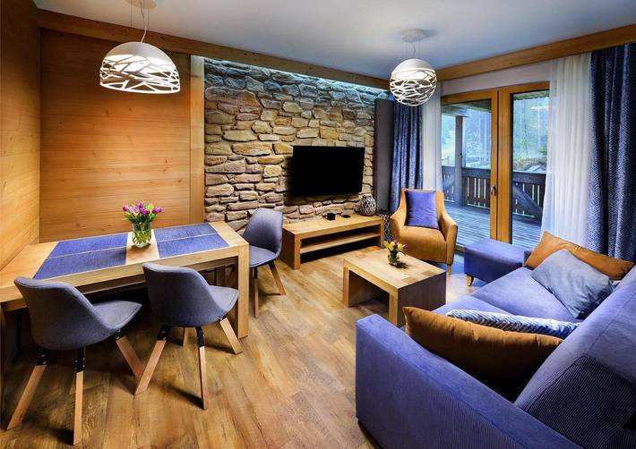 Apartament wakacyjny dla 5 osób, z Taras i Sauna oraz Widok w Demianowska Dolina