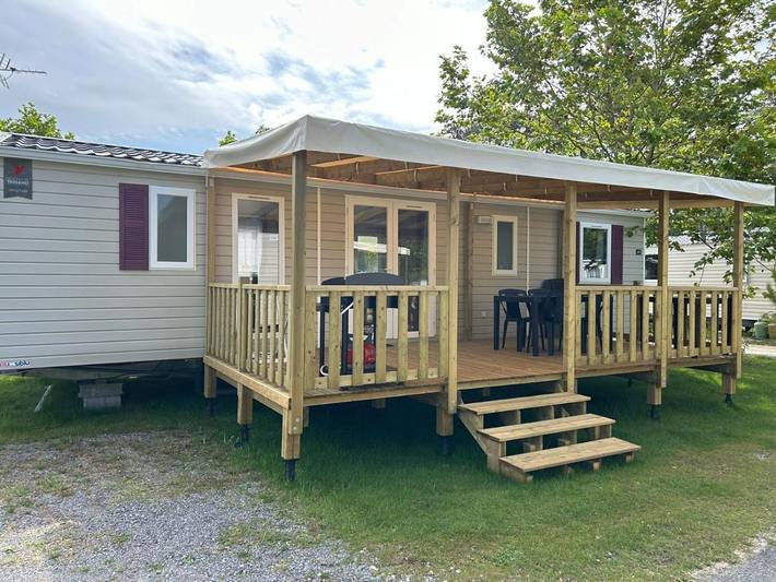Camping voor 8 personen, with tuin and zwembad as well as sauna in Seignosse