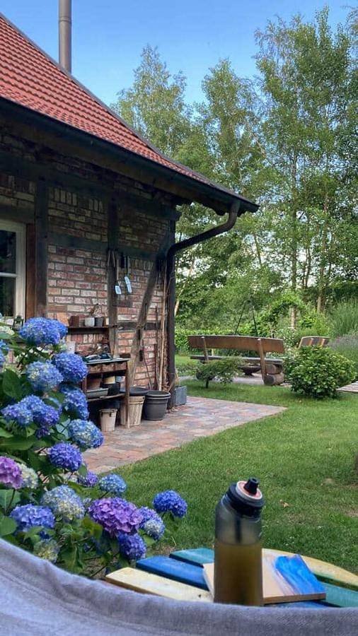 Fachwerkhaus am See mit Fass-Sauna im Münsterland in Warendorf, Kreis Warendorf