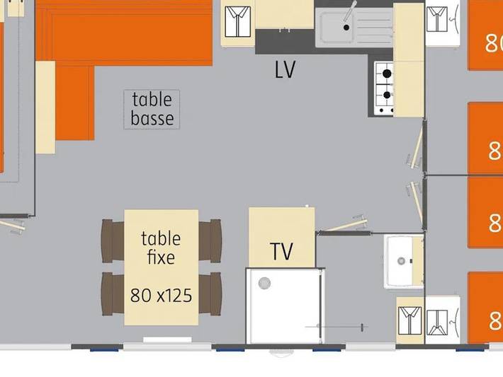 Camping Saint Jean - Mobilheim 6 personen - Confort 31 m² in Plougastel-Daoulas, Brest und Umgebung